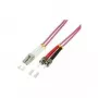 LogiLink - Patch-Kabel - LC Multimode (M) auf ST Multimode (M) - 1 m - Glasfaser - Duplex - 50/125 Mikrometer - OM4 - Halogenfrei - Heideviolett