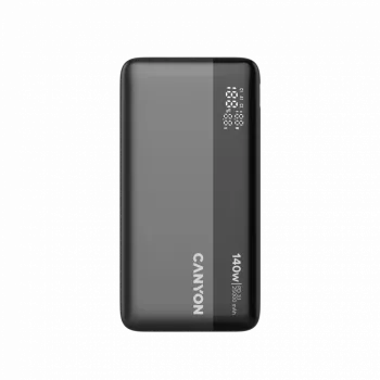 CANYON Power Bank PB-240, 25000mAh PD140W Display Powerbank, Größe 160,0x82x27 mm, Gewicht 508±10g, Dunkelgrau