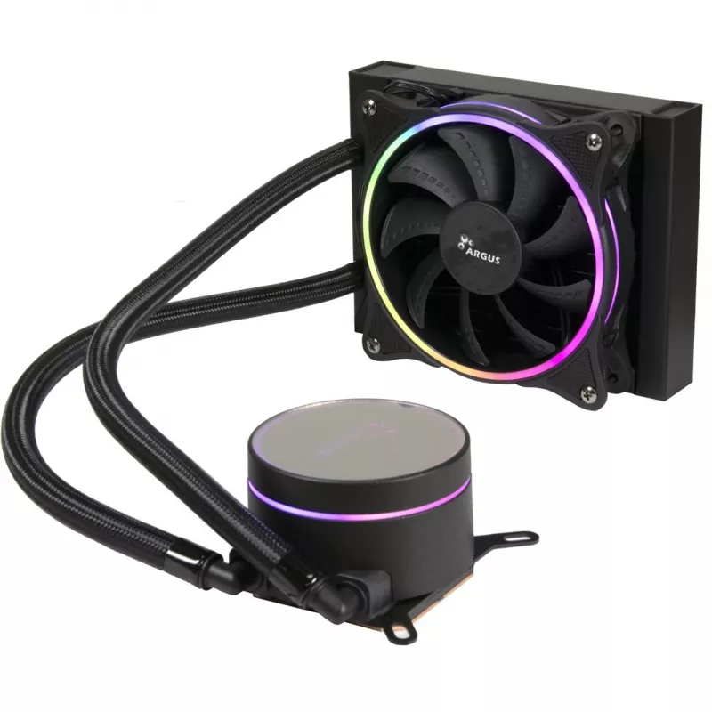 All-in-One-Flüssigkeitskühler Inter-Tech LC-120 RGB 12 cm Schwarz