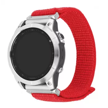 Ersatz 22 mm Nylon-Armband FIXED für Garmin QuickFit 160–210 mm Rot