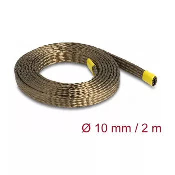 DeLOCK Flechtschlauch aus Basaltfasern 2 m x 10 mm Braun