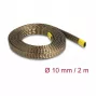 DeLOCK Flechtschlauch aus Basaltfasern 2 m x 10 mm Braun