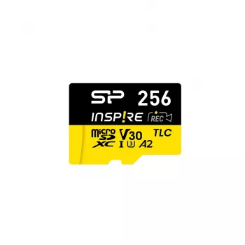 Speicherkarte Silicon Power Inspire 256 GB MicroSDXC V30 UHS-I U3 A2 4K + Adapter (SP256GBSTXLA2V1NSP)