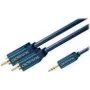 MP3-Adapterkabel (3,5-mm-Audioklinkenstecker/2x Cinch-Stecker) – 3,0 m – Zusatzadapter für MP3-Player, iPods und Smartphones