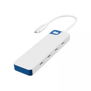 Hyper HyperDrive Flex 4-Port USB-C Hub, Weiß/Blau | HD5201BUGL