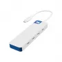 Hyper HyperDrive Flex 4-Port USB-C Hub, Weiß/Blau | HD5201BUGL