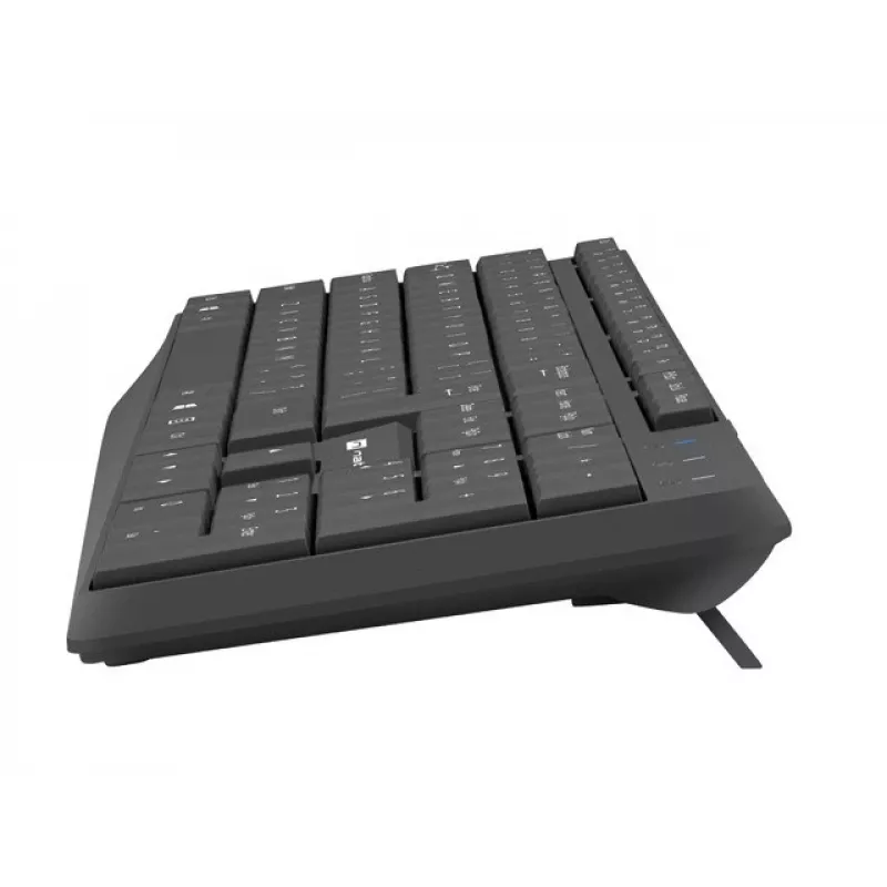 Kabelgebundenes USB-Tastatur- und Maus-Set NATEC SQUID — QWERTY US International, 105 Tasten, Schwarz, 1600 DPI Maus
