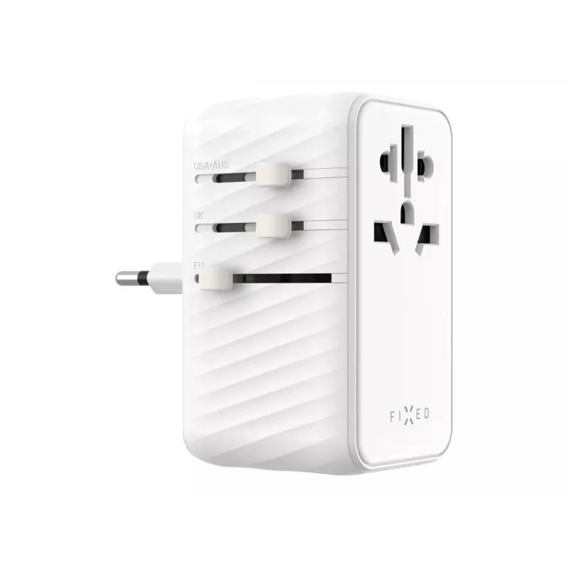 Fixed | Voyager 85W Reiseadapter für EU, UK und USA/AUS, mit 4xUSB-C und 1xUSB-Ausgang | Adapter