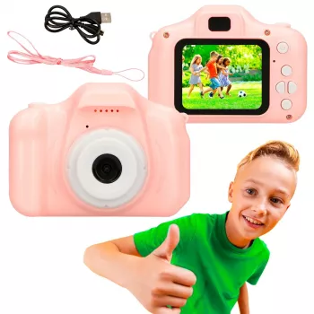 Kinder-Digitalkamera Extralink H20 Pink 1080P 30fps 2,0-Zoll-Bildschirm