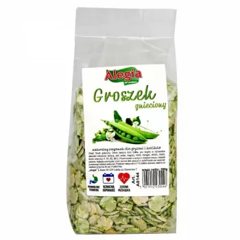 Zerdrückte Erbsen Alegia 130 g — Futterleckerbissen für Nagetiere und Kaninchen, gluten- und zuckerfrei