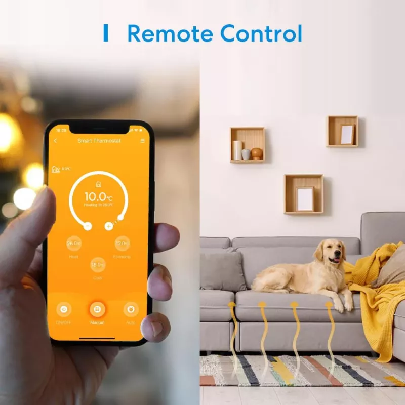 Thermostat Meross MTS200BHK Wi‑Fi Smart-Home-Thermostat, Modell MTS200BHK (EU)