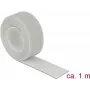 Klettband DELOCK 18278 — grau, 20 mm × 1 m, 1 Stück