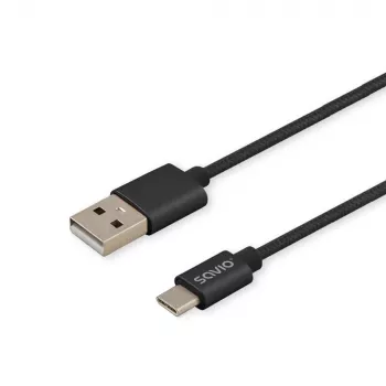 Savio CL-129 USB-Kabel 2 m USB 2.0 USB A USB C Schwarz