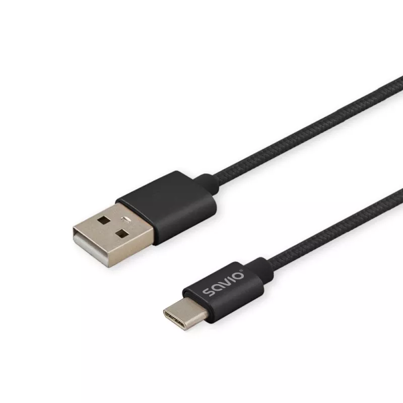 Savio CL-129 USB-Kabel 2 m USB 2.0 USB A USB C Schwarz