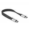 USB-Kabel DeLOCK 85926 USB 3.2 Gen 2 0,22 m USB C Schwarz Silber