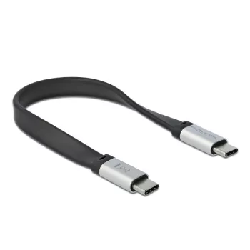 USB-Kabel DeLOCK 85926 USB 3.2 Gen 2 0,22 m USB C Schwarz Silber