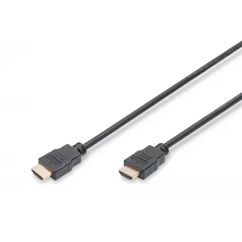 Assmann HDMI High Speed Verbindungskabel, Typ A M/M, 5,0 m, mit Ethernet, ehemals HDMI 1.4, UL, schwarz, gold (AK-330114-050-S)