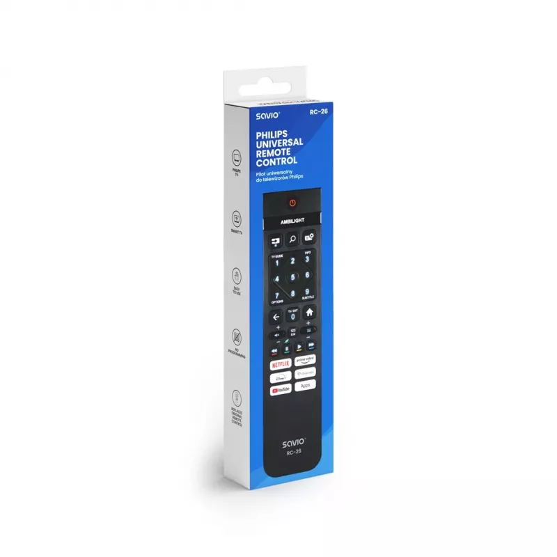 Savio RC-26 Fernbedienung IR Drahtlos TV-Tasten