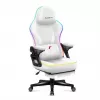 RGB-weißer Mesh-Gaming-Stuhl