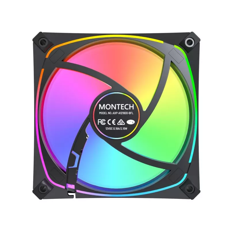 MONTECH AX120 PRO SCHWARZ 120mm ARGB Gehäuselüfter