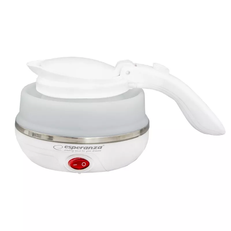 Elektrischer Wasserkocher ESPERANZA EKK023 — 0,5 l, 750 W, weiß, Edelstahl und Kunststoff