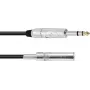 Audiokabel Omnitronic 6,3 mm Stereo-Klinkenverlängerung, 3 m, schwarz