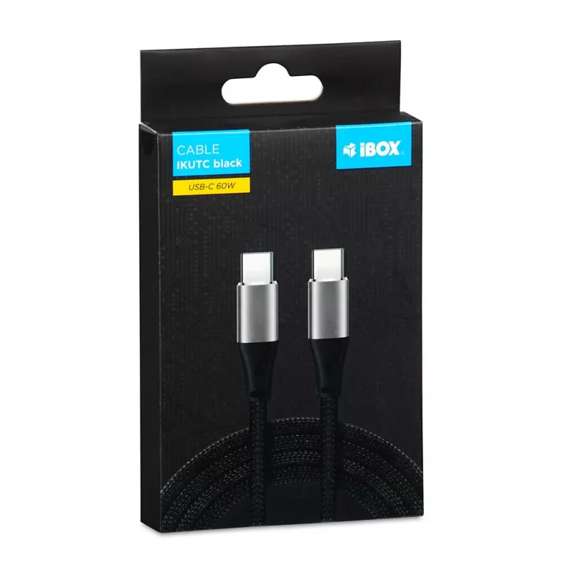 iBOX IKUTC USB-C-Kabel 60W 2m Schwarz
