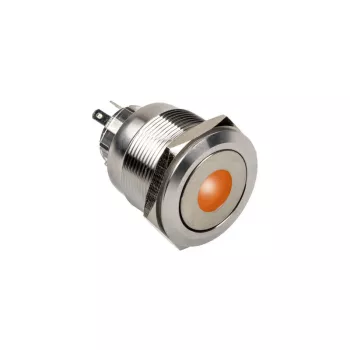 DimasTech vandalensicherer Drucktaster 25 mm Silverline Dot RGB PD216