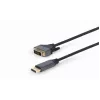 Videokabel-Adapter Gembird CC-DPM-DVIM-4K-6 – DisplayPort auf DVI, 1,8 m, 4K, schwarz