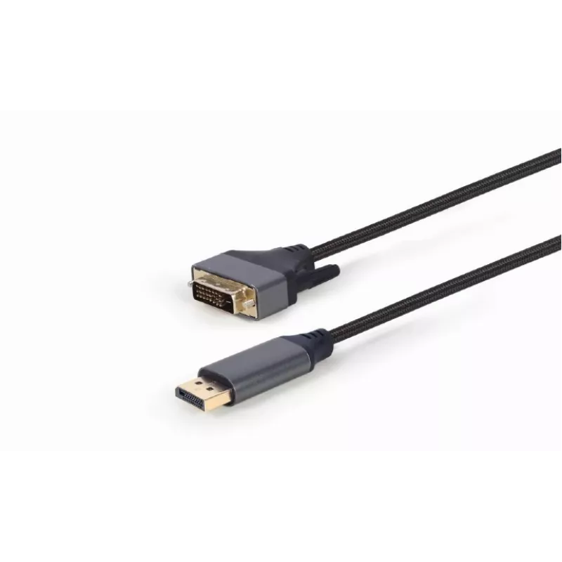 Videokabel-Adapter Gembird CC-DPM-DVIM-4K-6 – DisplayPort auf DVI, 1,8 m, 4K, schwarz