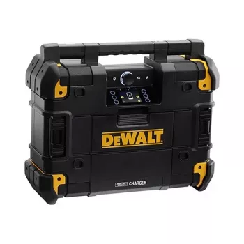 Tragbares Radio DeWalt DWST1-81078-QW — digitaler AM/FM-Tuner, LED-Anzeige, 4 Lautsprecher, AC/DC-Betrieb, USB-Anschluss, AUX-Ausgang
