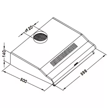 Dunstabzugshaube Respekta CH 1259 IXCN, Kohlefilter, Geräuschpegel 65 dB