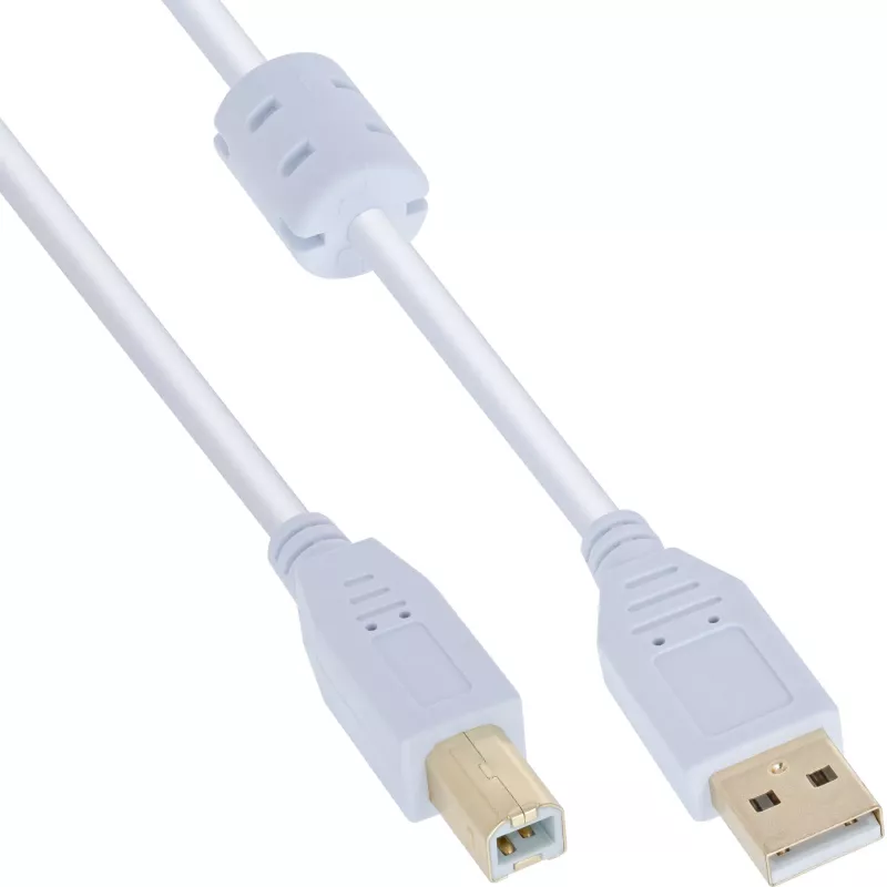 Microconnect USBAB2WF USB-Kabel USB 2.0 2 m USB A USB B Weiß