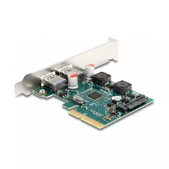 DeLOCK PCI Express x4 Karte auf 2 x externe USB 10 Gbit/s Typ-A Buchse Low Profile