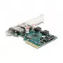 DeLOCK PCI Express x4 Karte auf 2 x externe USB 10 Gbit/s Typ-A Buchse Low Profile