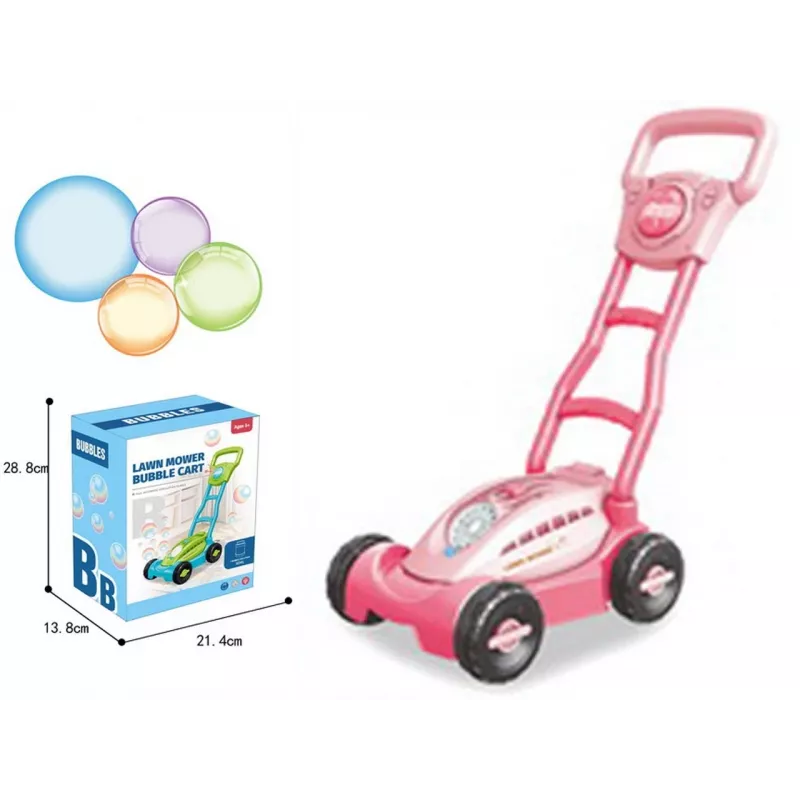 Spielplatz-Seifenblasen-Rasenmäher Madej 010763 — rosa hell