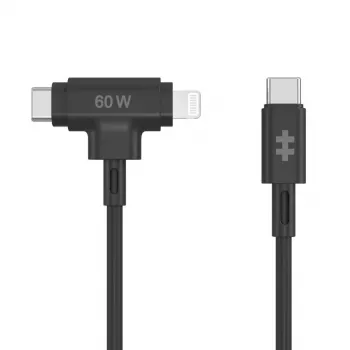 HYPER HyperJuice USB-Kabel USB 2.0 1,5 m USB-C USB-C/Lightning Schwarz