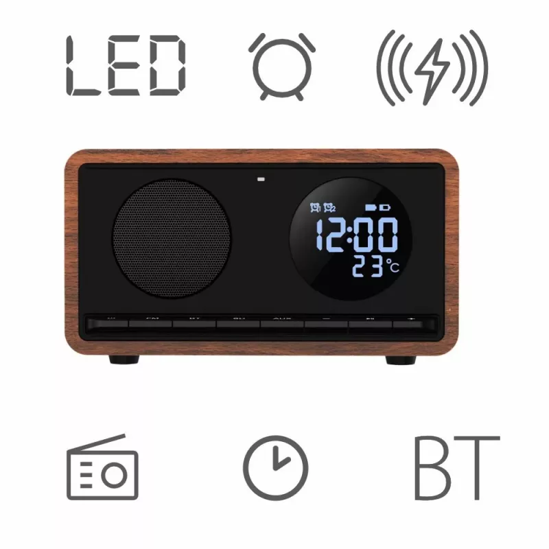 MANTA Radiowecker RDI912B Rimini Schwarz mit 12-Zoll-Anzeige und 8 GB Speicher