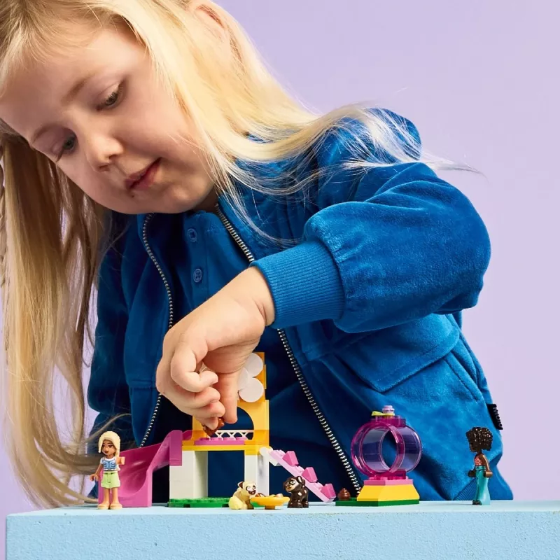 Konstruktionsspielzeug LEGO Friends Welpenspielplatz Set 42665, 66 Teile, 2 Minifiguren, Alter 4+