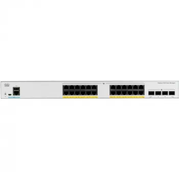 Cisco - Catalyst 1000-24P-4G-L - Switch - managed - 24 x 10/100/1000 (PoE+) + 4 x Gigabit SFP (Uplink) rackmontierbar PoE+ (195 W)
