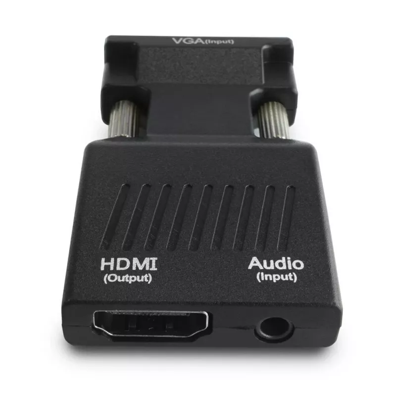 SAVIO CL-145 VGA-zu-HDMI-Konverter, Audio, Full HD, Schwarz