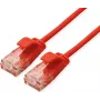 ROLINE GREEN UTP Patchkabel Cat.6A (Klasse EA), LSOH, schlank, Rot, 0,5 m (21.44.3912)