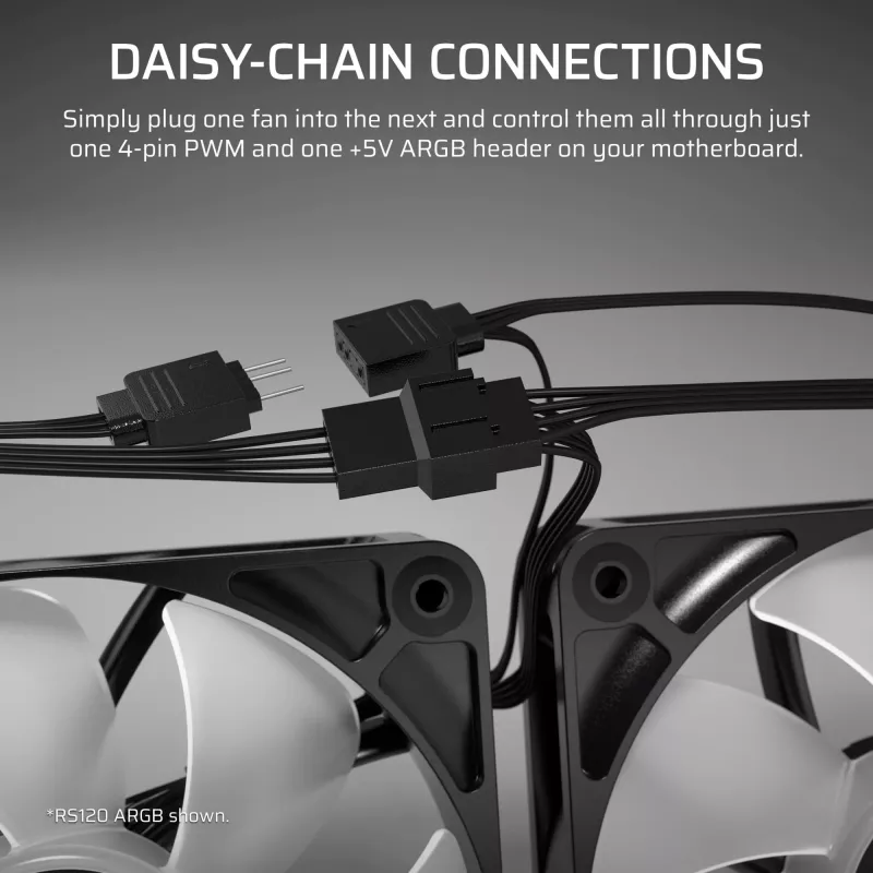Lüfter CORSAIR RS120-R 120mm Weiß ARGB 25mm Dicke