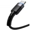Datenkabel Tellur USB auf Type-C LED Nylongeflecht 1,2 m Schwarz