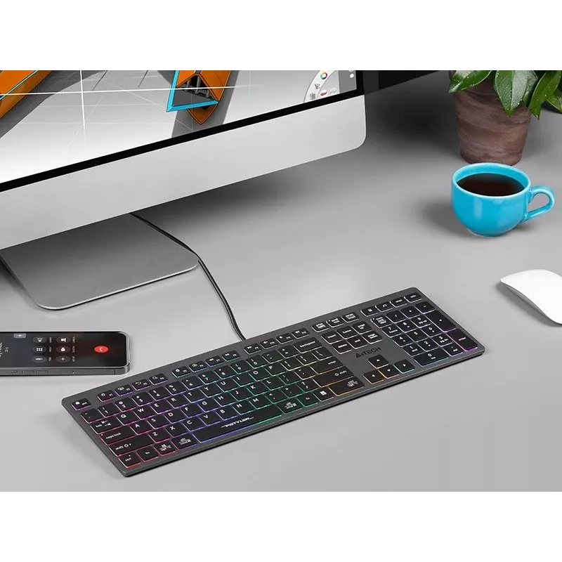 Kabelgebundene Tastatur A4Tech FSTYLER FX60H mit Neon-Hintergrundbeleuchtung
