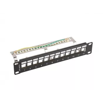 Patchpanel LANBERG PPKS-9212-B 12-Port 1U 10 Zoll FTP