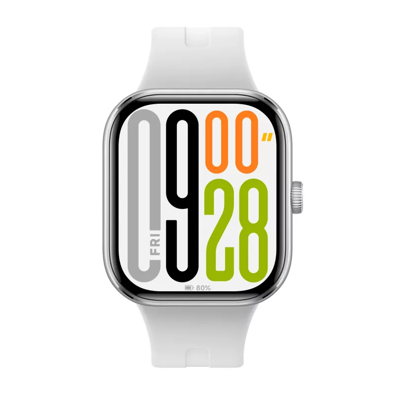 Smartwatch Xiaomi Watch 5 Silber, 2,07 Zoll (5,26 cm) AMOLED, 47,5 mm Gehäuse, TPU-Armband, 5 ATM, 24 Tage Akkulaufzeit