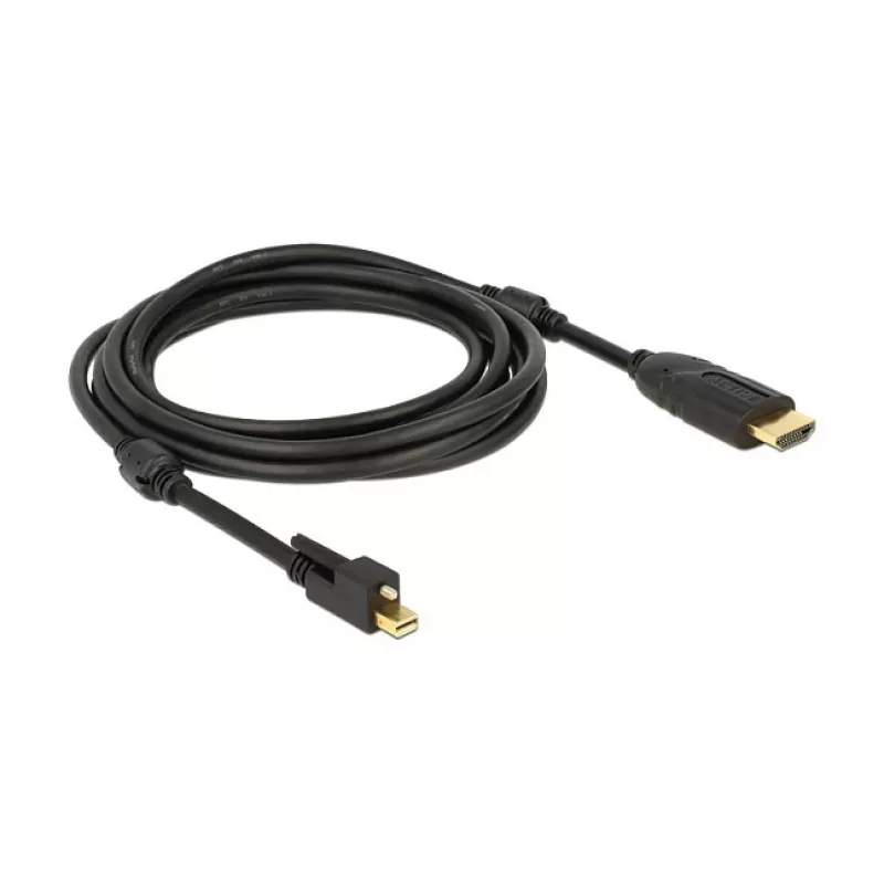 Videokabel-Adapter DeLOCK 83731 Mini DisplayPort auf HDMI 3m Schwarz