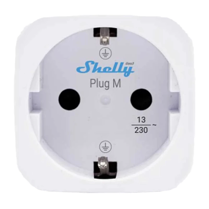 Shelly Plug PM Gen3 Matter 13A Smart-Steckdose, weiß