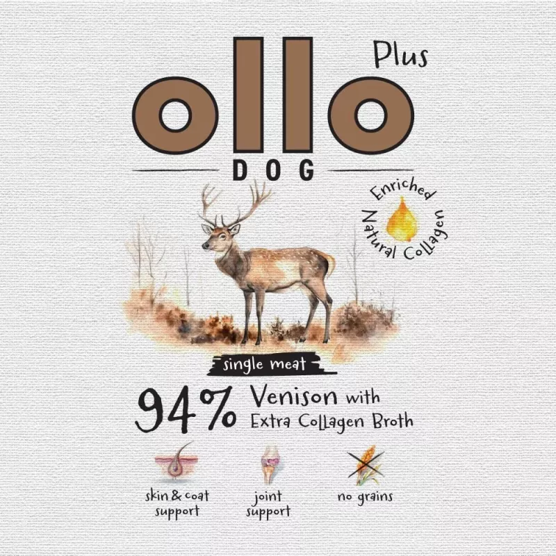 Ollo Plus Kolagen Hirsch 400g Hundefutterdose